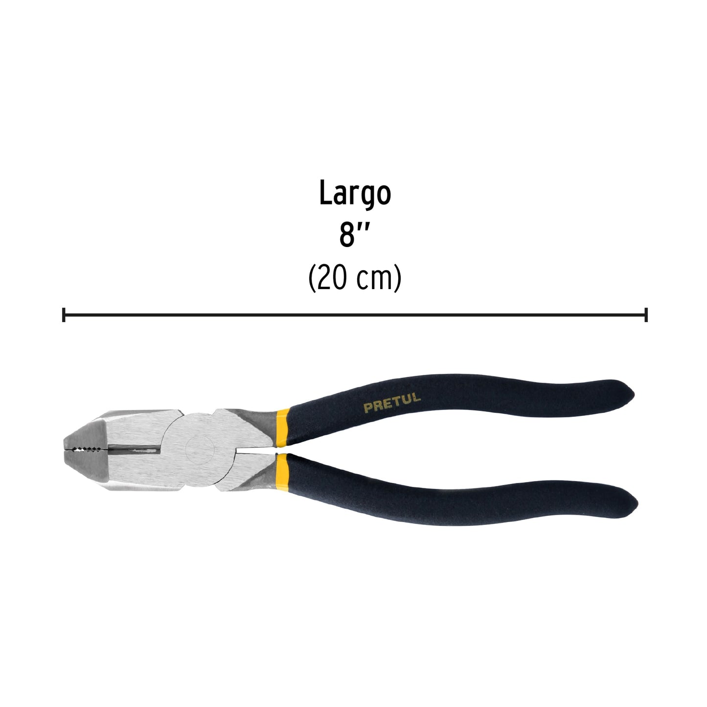 PINZA PARA ELECTRICISTA 8" USO RUDO, MANGO PVC 22606 *