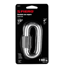 Cargar imagen en el visor de la galería, BANDOLA DE ACERO DE 1/2'' CON SEGURO, FIERO 44025 *