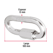 Cargar imagen en el visor de la galería, BANDOLA DE ACERO DE 1/2'' CON SEGURO, FIERO 44025 *