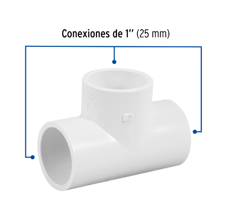 TEE SENCILLA DE PVC 1'', FOSET 45422 N