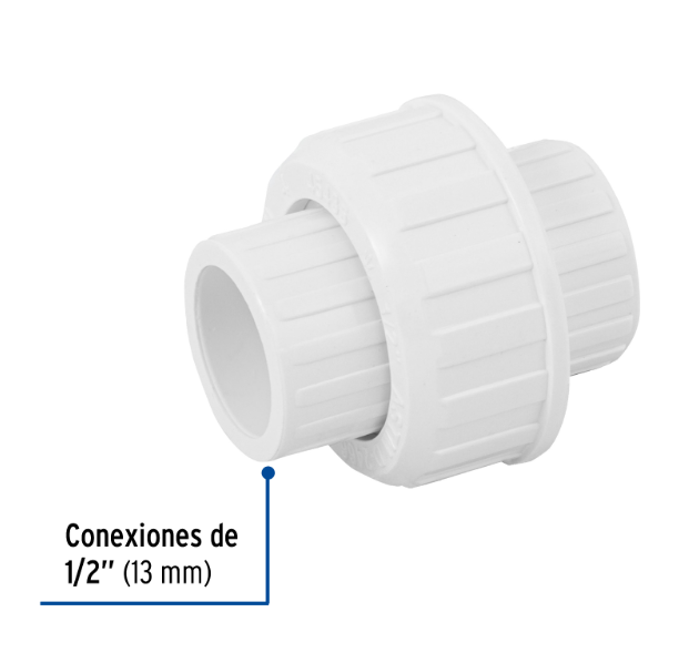 TUERCA UNIÓN LISA DE PVC 1/2'', FOSET 45435 N