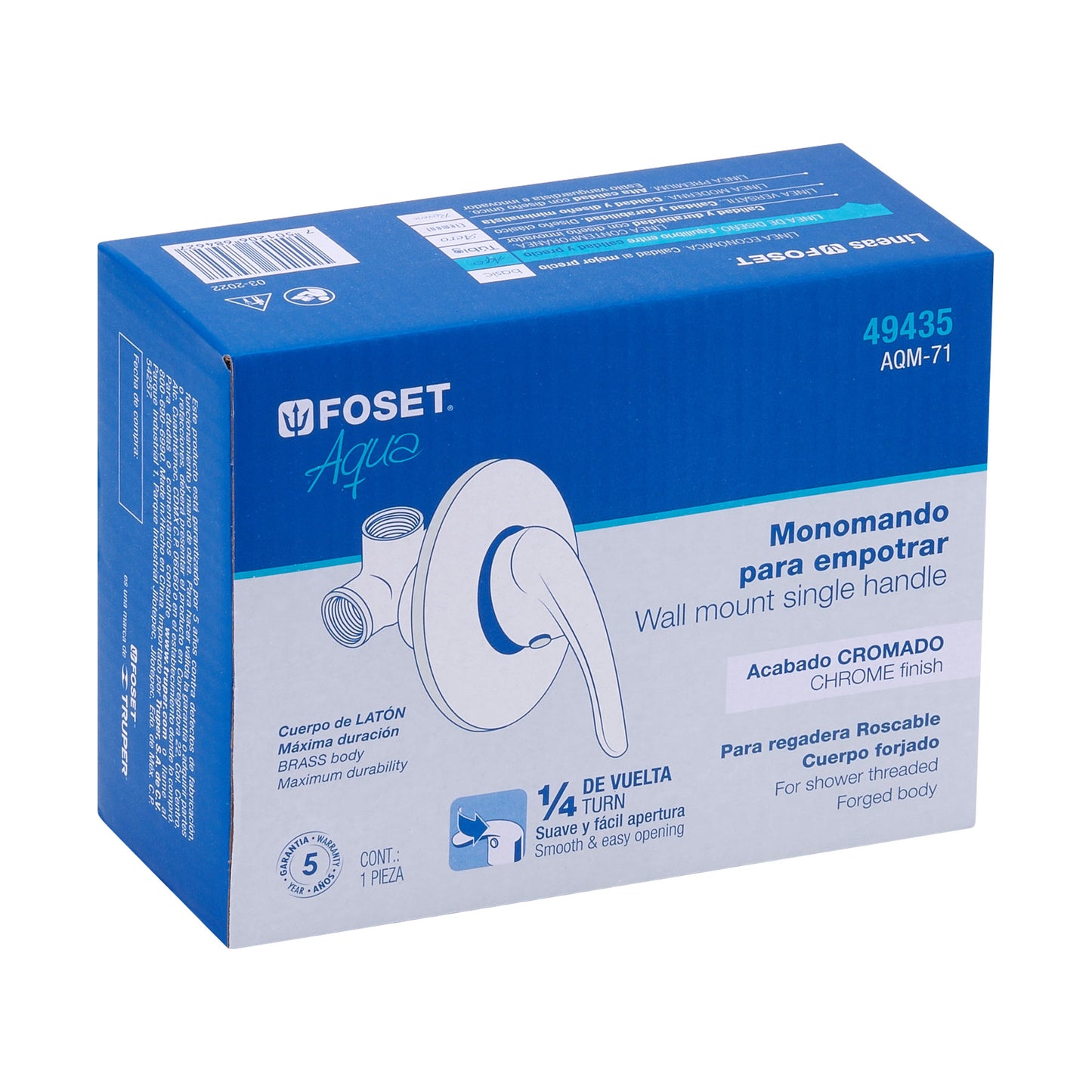MONOMANDO PARA REGADERA, FOSET 49435 P