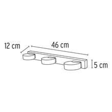 Cargar imagen en el visor de la galería, ARBOTANTE DECORATIVO DE LED 10 W CON 3 SPOTS PARA BAÑO 46346 N