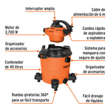 Cargar imagen en el visor de la galería, ASPIRADORA/SOPLADORA SÓL/LÍQUIDOS 12 GAL. 12093 *