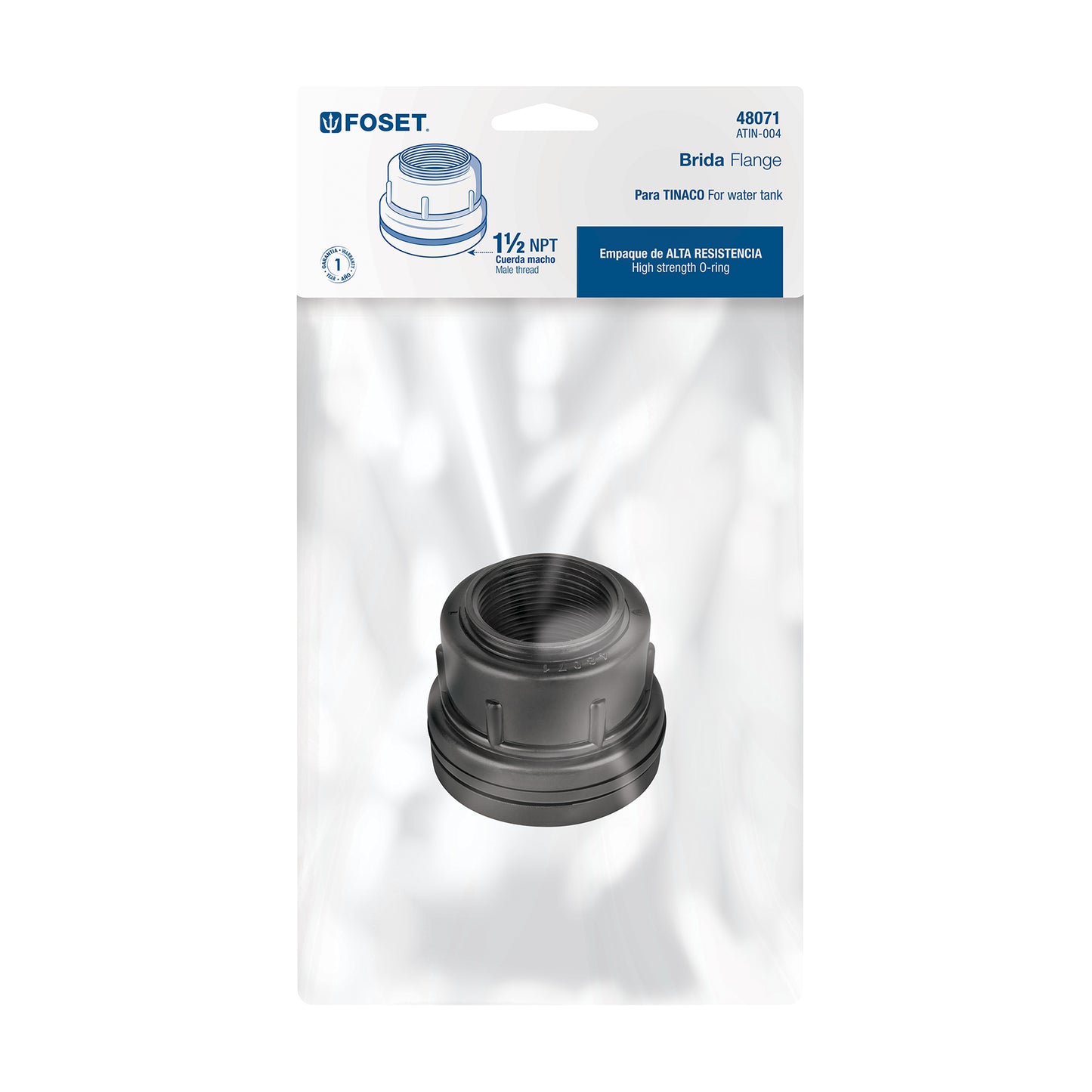 BRIDA DE 2- 1/2'' DE POLIPROPILENO PARA TINACO, FOSET 48071 P