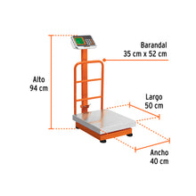 Cargar imagen en el visor de la galería, BÁSCULA ELECTRÓNICA DE PLATAFORMA, 200 KG, INOXIDABLE TRUPER 103771 *