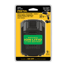 Cargar imagen en el visor de la galería, BATERÍA IÓN LITIO, 20 V PARA ROTOMARTILLO ROTI-20P, PRETUL 21019 *