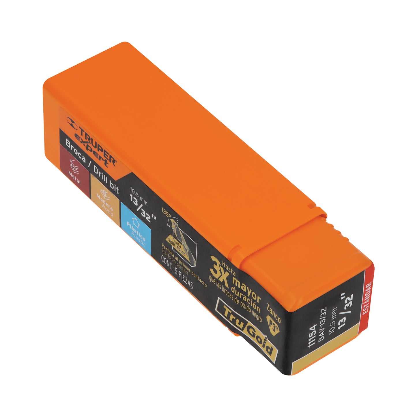 BROCA HSS 13/32" TRUGOLD PARA METAL, TRUPER EXPERT 11154 *
