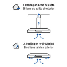 Cargar imagen en el visor de la galería, CAMPANA EXTRACTORA 60 CM, DE PARED, ACERO INOXIDABLE, FOSET 46536 N