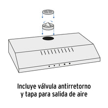 Cargar imagen en el visor de la galería, CAMPANA EXTRACTORA 60 CM, DE PARED, ACERO INOXIDABLE, FOSET 46536 N