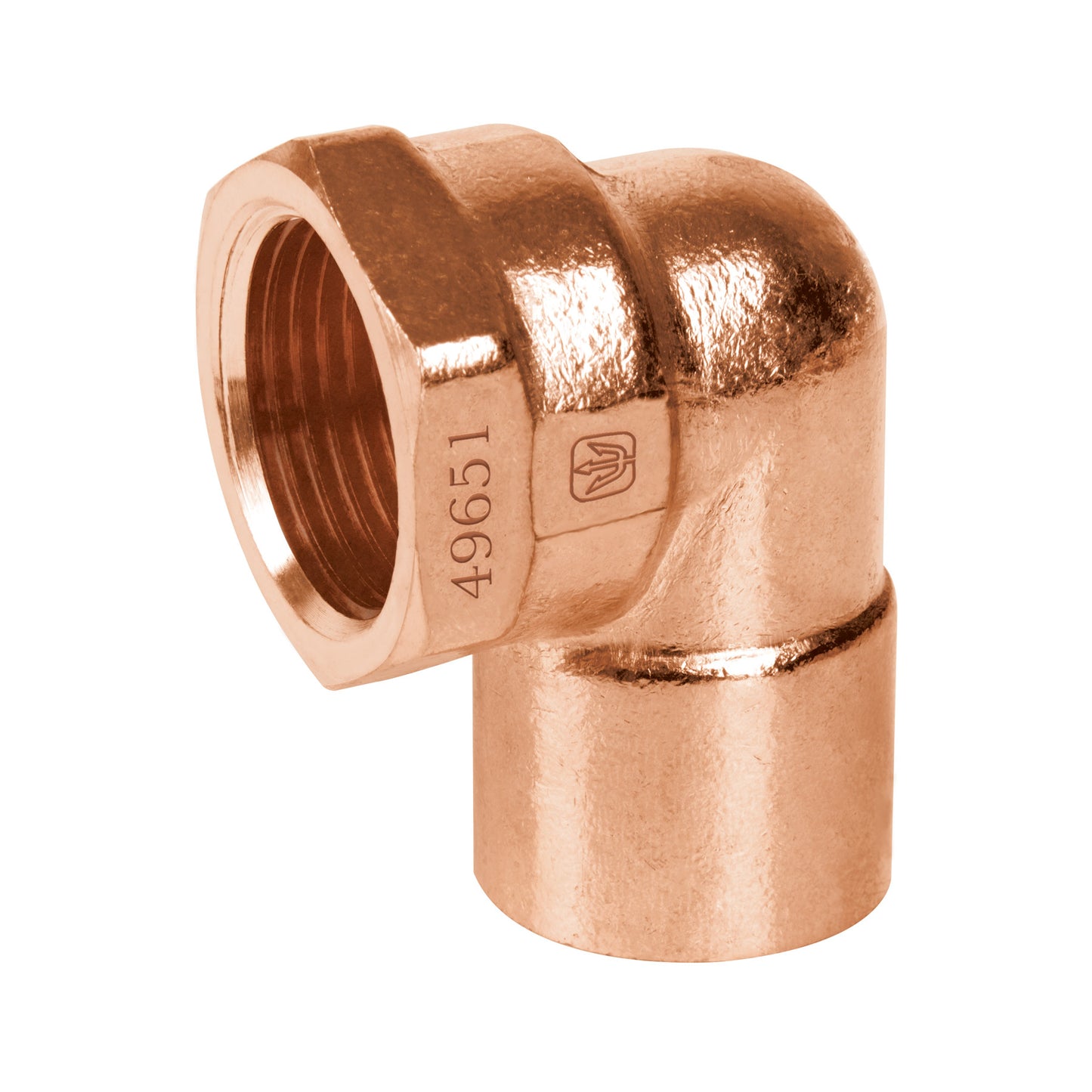 Codo 90° de cobre, rosca interior 3/4", Foset