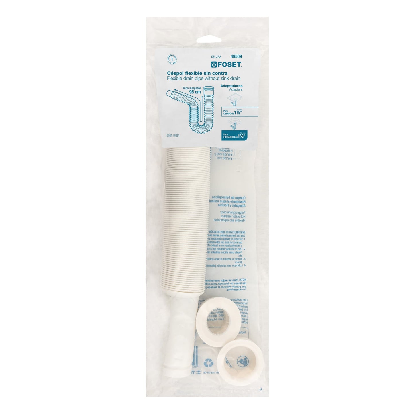 CÈSPOL FLEXIBLE, PARA LAVABO Y FREGADERO 49509 *