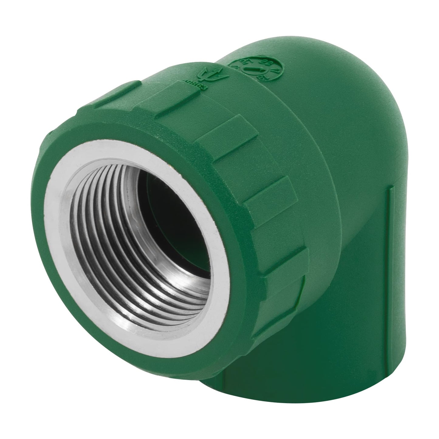 Codo 90° PPR de 1" hembra con inserto metálico, Foset 49863