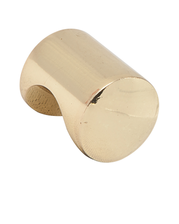 PERILLA METÁLICA ESTILO "CILINDRO", LATÓN BRILLANTE, HERMEX 43808 N