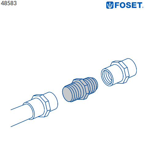 NIPLR CORRIDO 1/2'' DE POLIPROPILENO, FOSET 48583 N