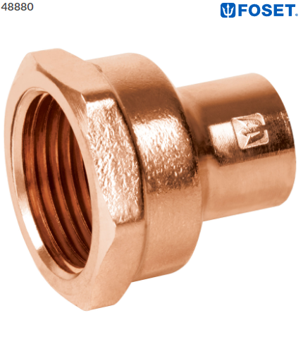 CONECTOR REDUCIDO HEMBRA 1/2'' X 3/4'', FOSET 48880 N