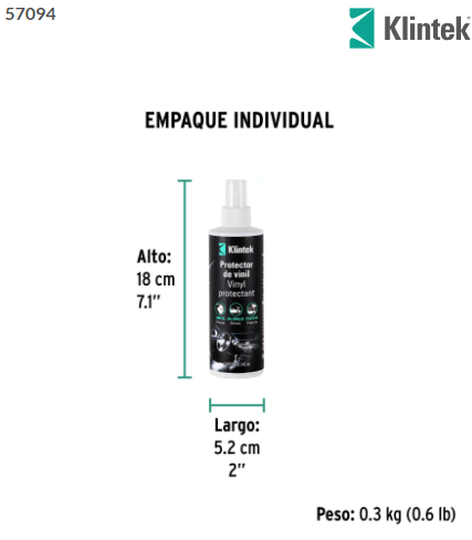 LÍQUIDO PROTECTOR DE VINIL, 240ML, KLINTEK P