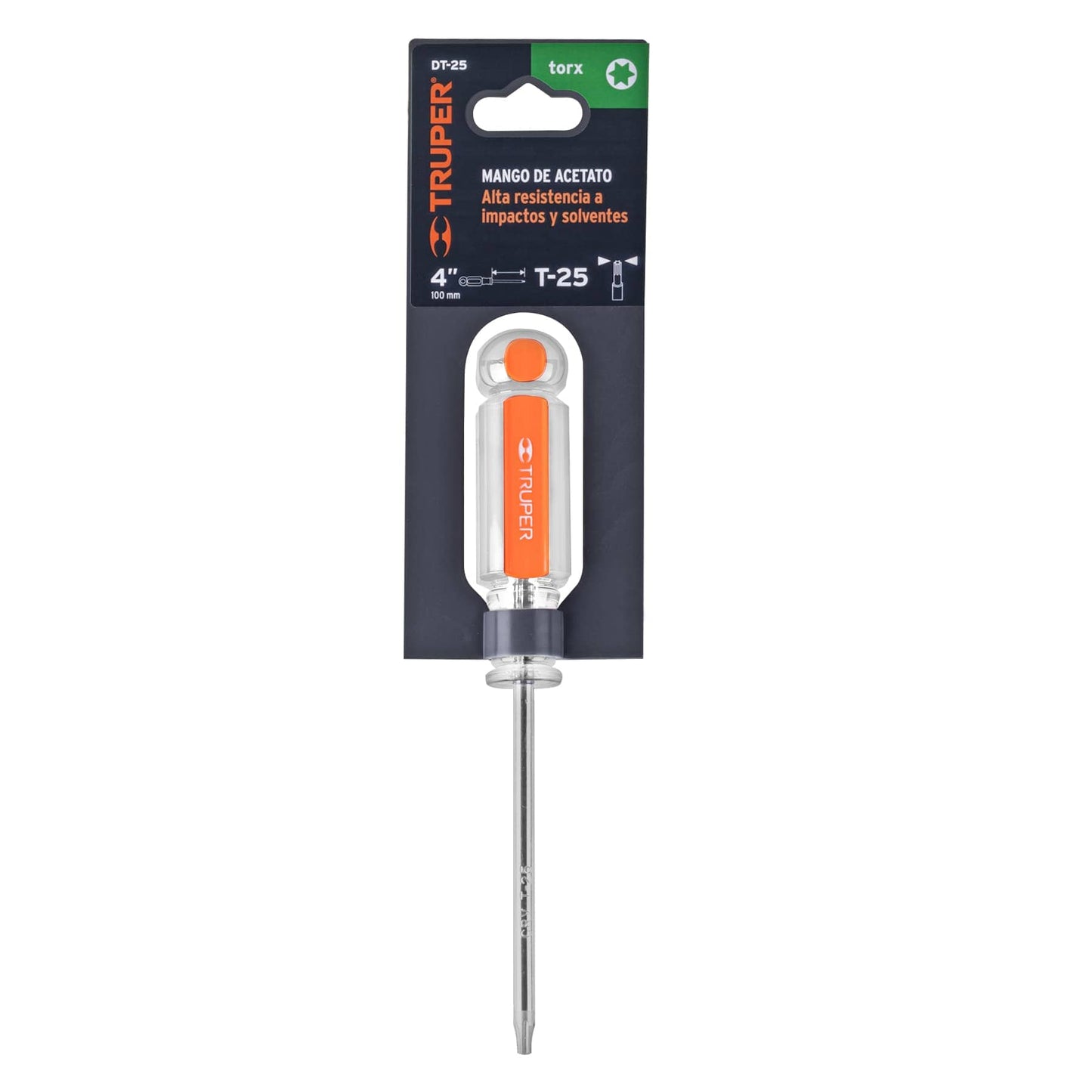 DESARMADOR PUNTA TORX T 25 MANGO DE ACETATO, TRUPER 15104 P
