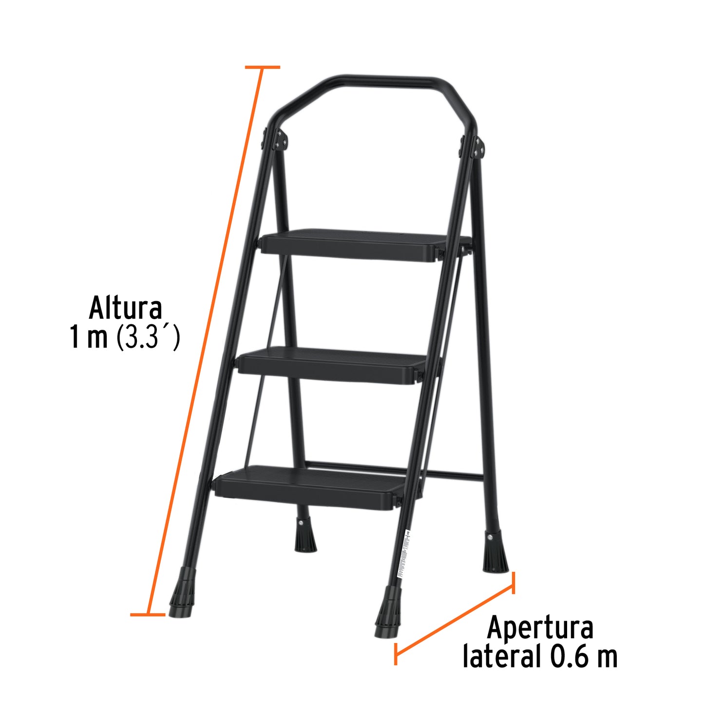 ESCALERA TUBULAR, PLEGABLE 3 PELDAÑOS, TRUPER 103143 *