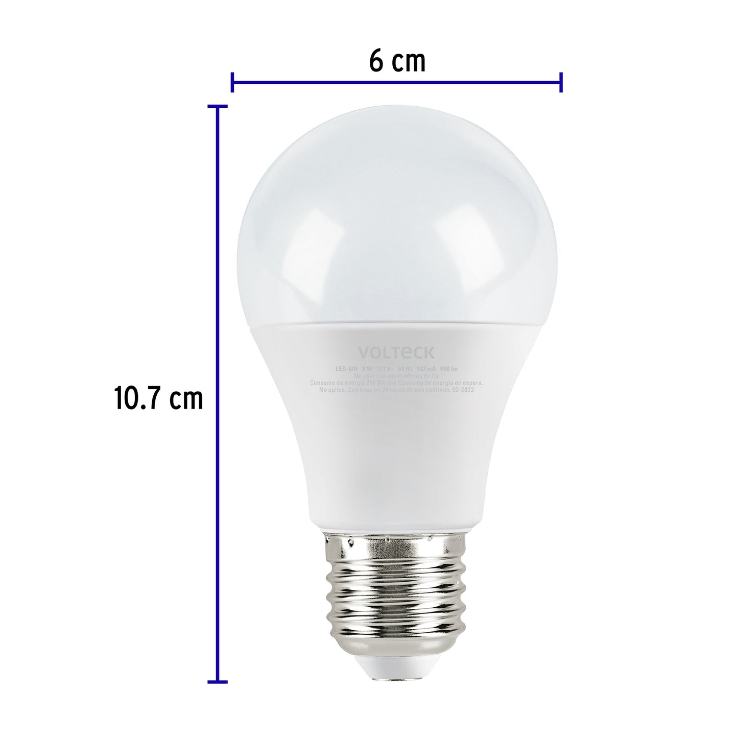 LÁMPARA DE LED, A19, 9 W, LUZ DE DÍA BLÍSTER 46858 *