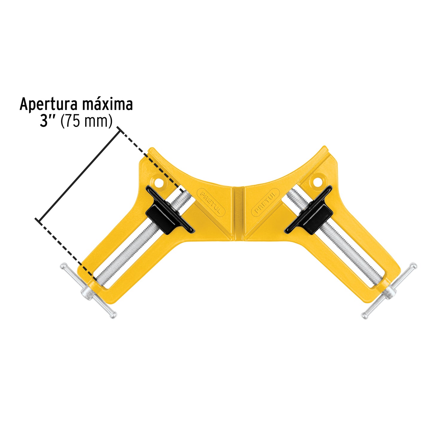 PRENSA ESQUINERA DE 3'', CUERPO ALUMINIO, PRETUL 29012 *