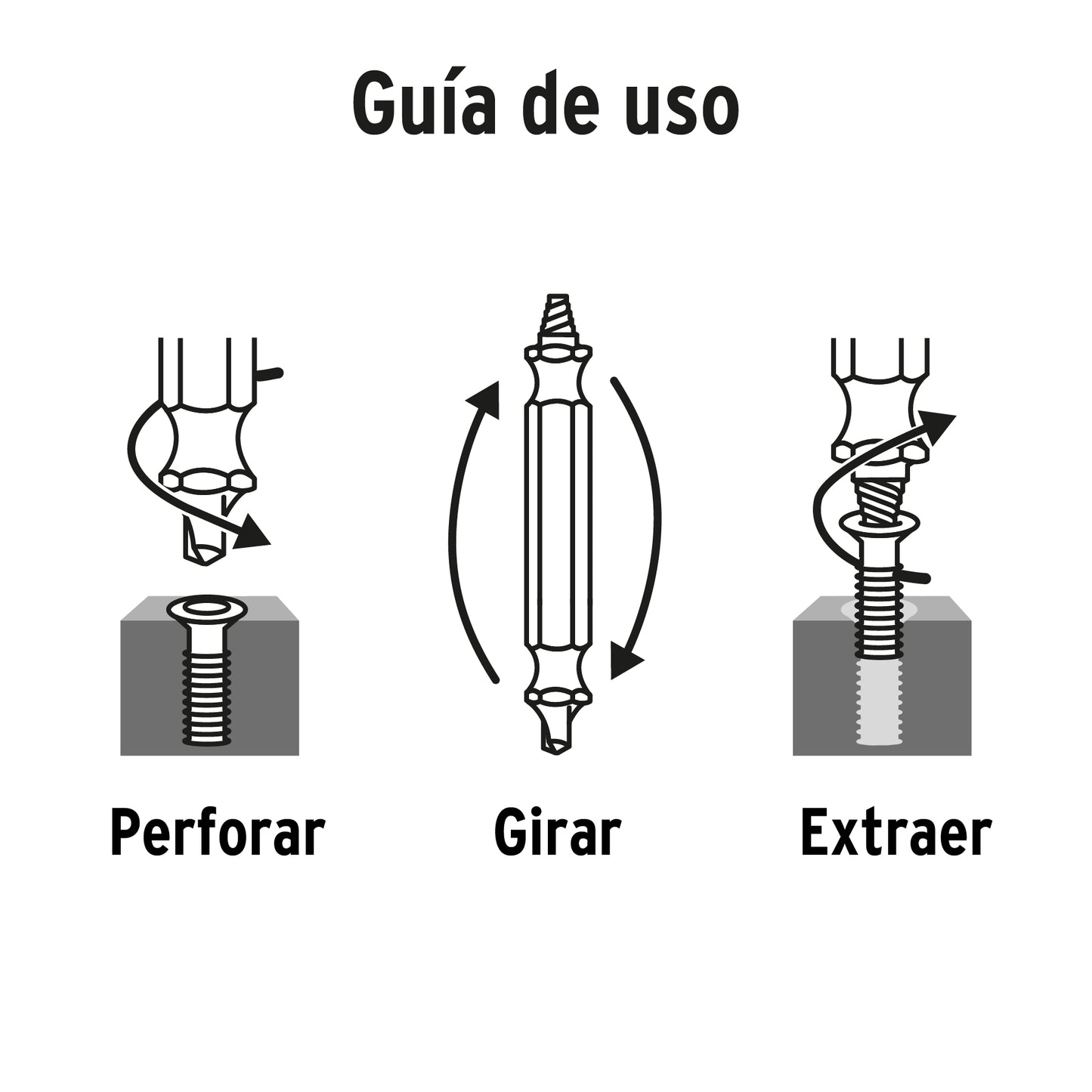BLÌSTER CON 3 PUNTAS EXTRACTORAS DE TORNILLOS 103311 P