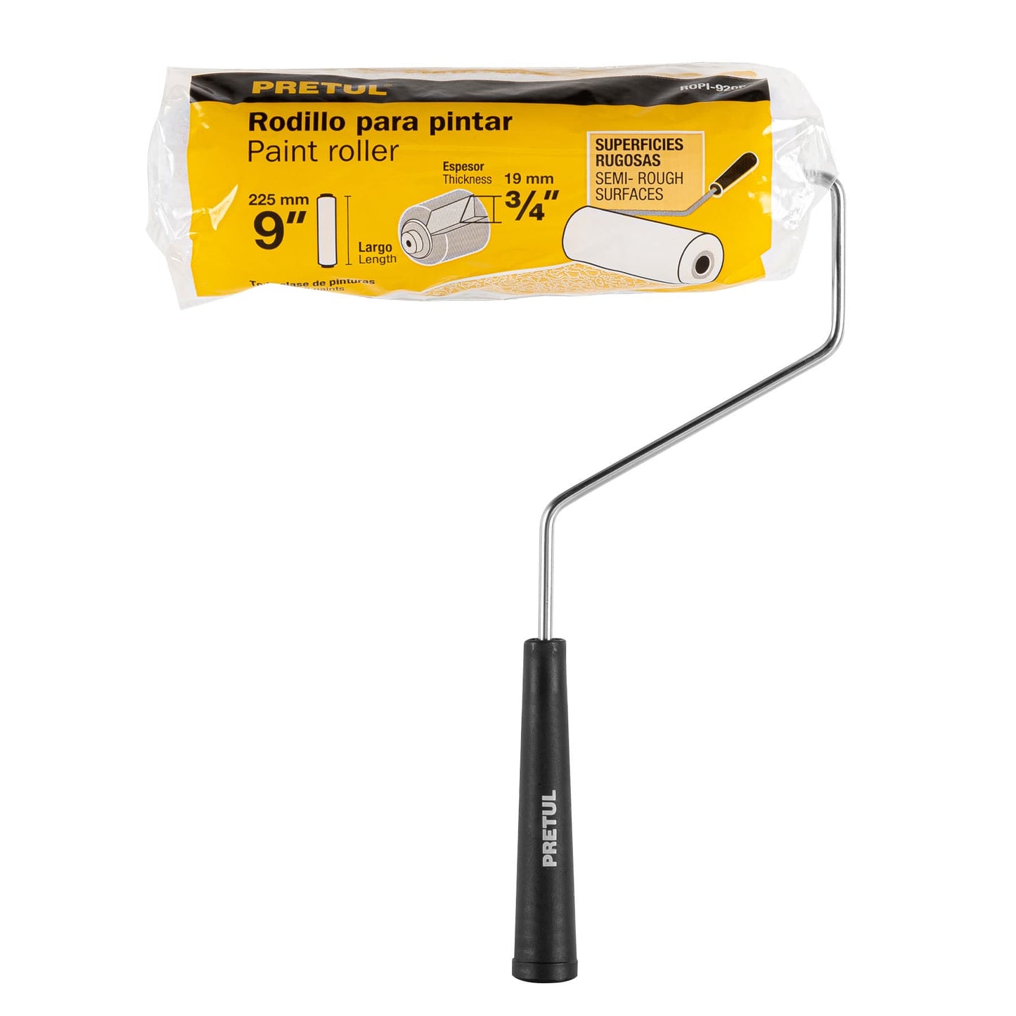 RODILLO PARA PINTAR, 9 X 3/4'', SUPERFICIES RUGOSAS, PRETUL 28035 *