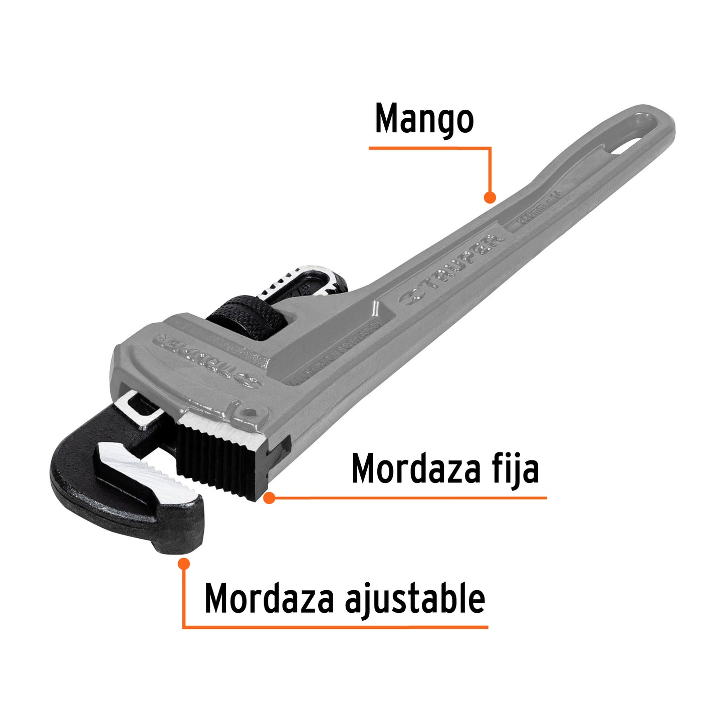LLAVE STILSON 14' CUERPO DE ALUMINIO, TRUPER 15844 *