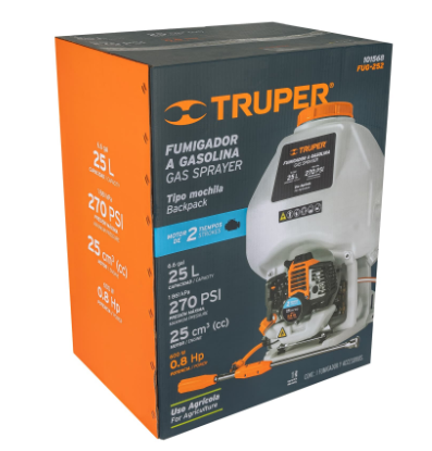 FUMIGADOR DE 25L CON MOTO A GASOLINA DE 2 TIEMPOS TRUPER 101568