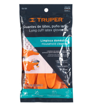 Cargar imagen en el visor de la galería, GUANTES DE LÀTEX PARA LIMPIEZA, CHICOS, TRUPER 13296 *