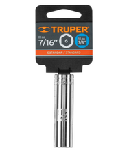Cargar imagen en el visor de la galería, DADO LARGO DE 7/16', 6 PUNTAS, CUADRO 3/8', TRUPER 13713 N