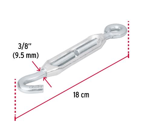 TENSOR ZINC 3/8' GANCHO-ARGOLLA, FIERO 44056 P
