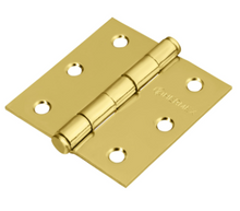 Cargar imagen en el visor de la galería, BISAGRA CUADRADA 2-1/2'' ACERO LATONADO, PLANA, HERMEX 43236 *