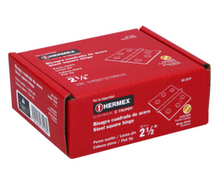 Cargar imagen en el visor de la galería, BISAGRA CUADRADA 2-1/2'' ACERO LATONADO, PLANA, HERMEX 43236 *