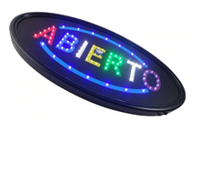 Cargar imagen en el visor de la galería, LETRERO LUMINOSO ABIERTO OVALADO CON SERIGRAFIA 246-436 P