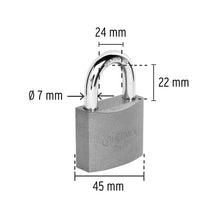 Cargar imagen en el visor de la galería, CANDADO DE HIERRO 45MM GC HERMEX 43319 *