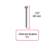 Cargar imagen en el visor de la galería, BOLSA CON 1 KG DE CLAVO EST·NDAR 1-1/2' CON CABEZA, FIERO 44815 N