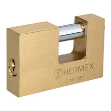 Cargar imagen en el visor de la galería, CANDADO DE SEGURIDAD HERMEX BASIC 75MM 23512 *