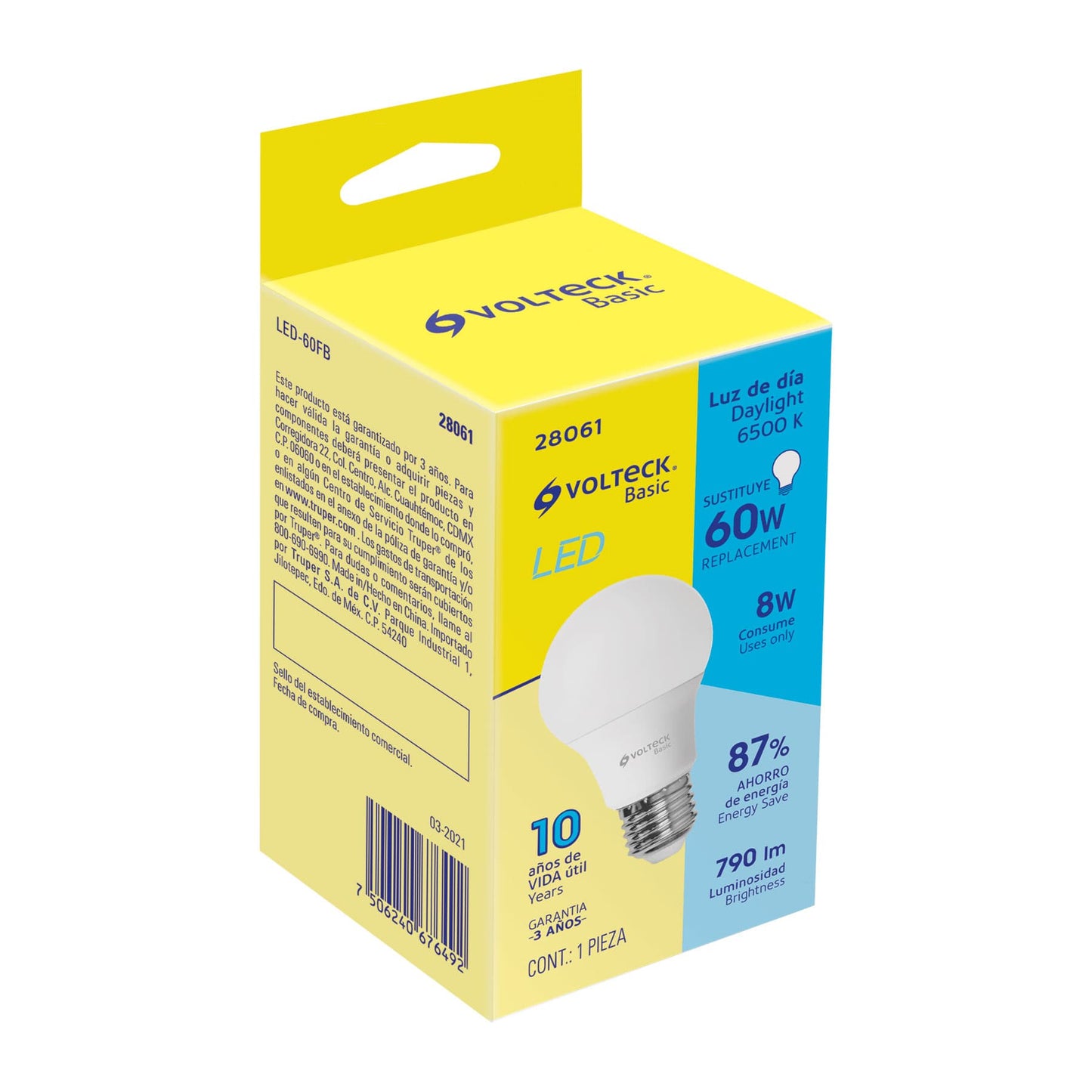 FOCO DE LED 8W LUZ BLANCA 28061 *