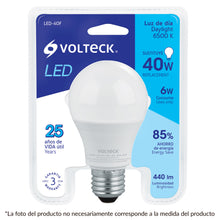 Cargar imagen en el visor de la galería, FOCO DE LED, A19, 12 W, LUZ DE DÍA, VOLTECK 46860 *