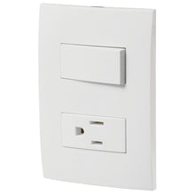 Cargar imagen en el visor de la galería, PLACA ARMADA CONTACTO E INTERRUPTOR, LÍNEA OSLO, BLANCO 46487 *