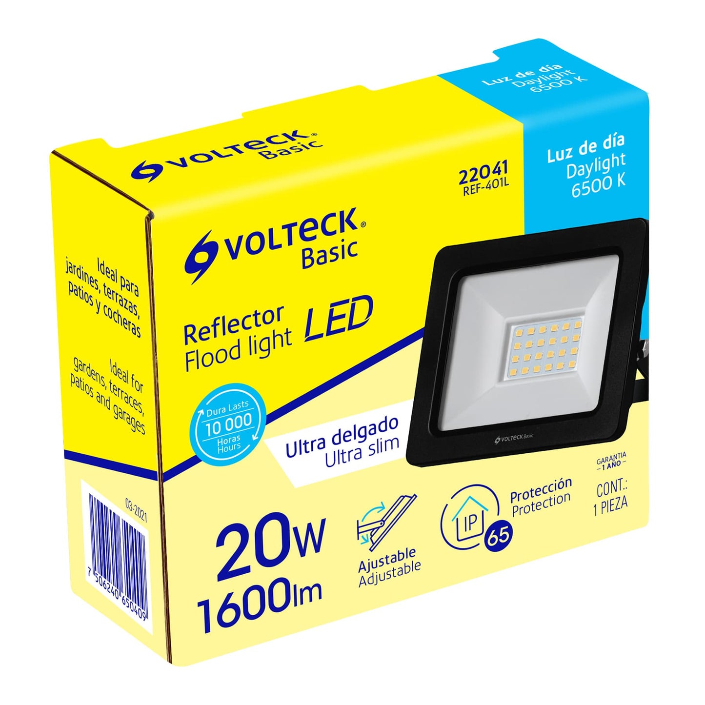 REFLECTOR 20W ULTRA DELGADO DE LED 22041 *