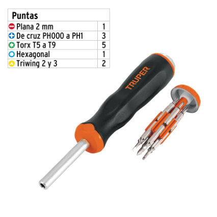 DESARMADOR JOYERO MULTI PUNTAS 12 EN 1 102503 *