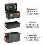 CAJA PARA HERRAMIENTAS 19'' X 3'' 3 EN 1 DESMONTABLE CON RUEDAS 102644 *