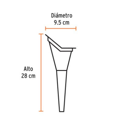 EMBUDO PLÁSTICO 250ML, CUELLO RÍGIDO, TRUPER 11205 *
