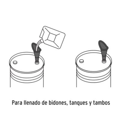 EMBUDO PLÁSTICO 250ML, CUELLO RÍGIDO, TRUPER 11205 *