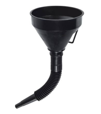 EMBUDO PLÁSTICO 500ML, CUELLO FLEXIBLE CON FILTRO, TRUPER 11207 *