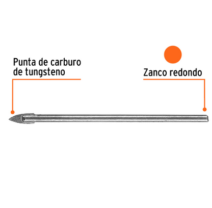 BROCA PARA VIDRIO Y AZULEJO DE 1/8'', TRUPER 11700 *