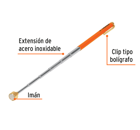 IMÁN EXTENDIBLE DE ACERO INOXIDABLE, 1.5KG, TRUPER 14140 P