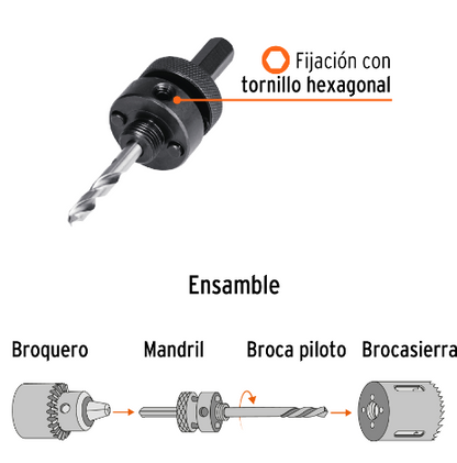 MANDRIL ZANCO 7/16'' PARA BROCASIERAAS BIMENTÁLICAS, EXPERT 18123 *